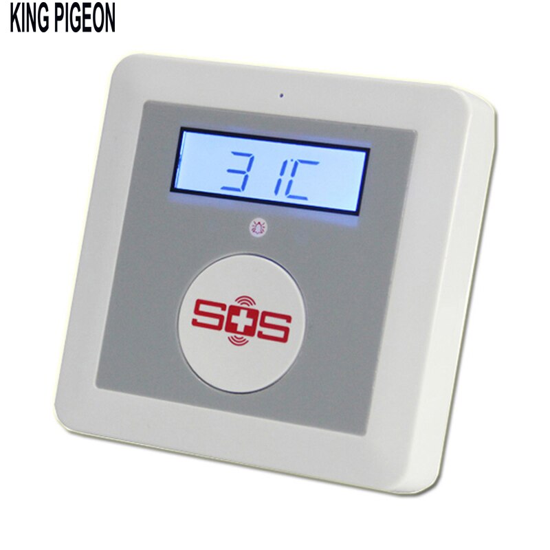 SMS Alarm Panel GSM Elderly Care Home House Temperature Monitoring Wireless Security System SOS Panic Button Motion Detector K4C