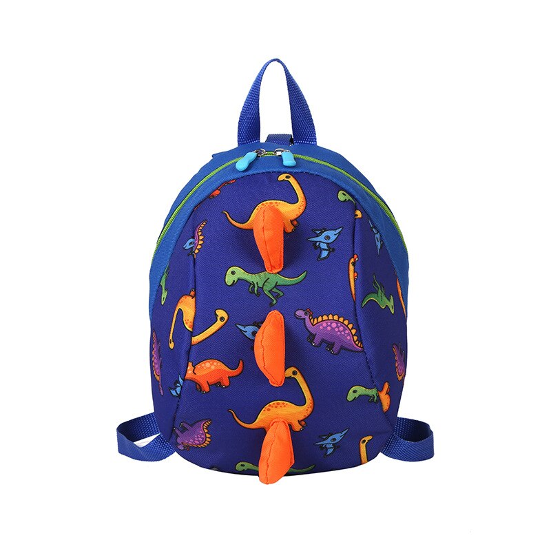 Mochila bonita con arnés de seguridad para bebés y dinosaurios, bolsa antipérdida para niños, mochila escolar resistente y cómoda extremadamente duradera: Azul marino