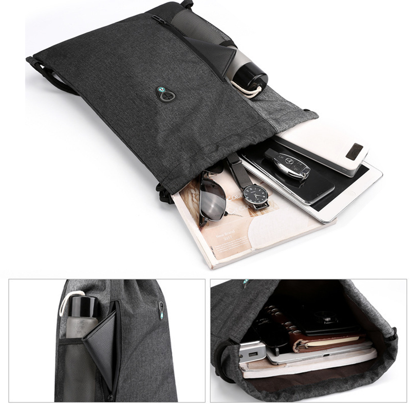 Mochila ligera con cordón, informal Unisex, mochila deportiva con cuerda, mochilas escolares, bolsas de playa de viaje para hombres y mujeres