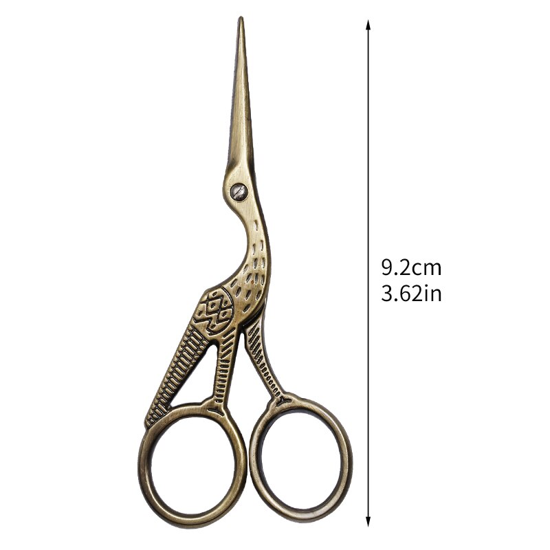 SHWAKK Stainless Steel Embroidery Tailor Scissors Crafts Dressmaking Sharp Handled Needlework Cross stitch Sewing Scissor: 9.2cm green ancient