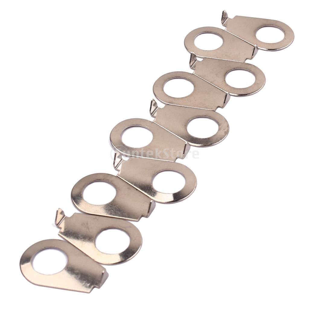 10Pcs Metal Guitar Knobs Pointer Plate Knob Position Indicator For Guitar Bass Parts Accessories 22X14X5mm Guitar Speed Bell