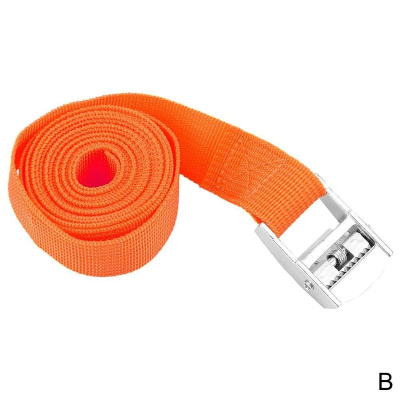CAZS – sangle d&#39;arrimage de voiture 2M, sac de bagages à cliquet, ceinture d&#39;arrimage à boucle métallique, accessoires de voiture: B