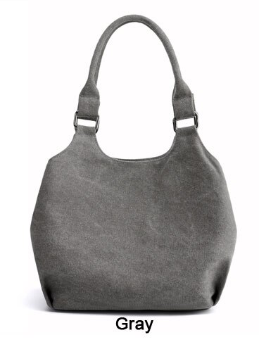 Elegante Delle Signore del Hobo di Spalla Delle Donne Del Sacchetto Della Borsa della Tela di Canapa Top-maniglia Della Borsa del sacchetto del Messaggero Della Borsa Femminile della Tela di canapa del Sacchetto di Crossbody Borsoni: Grigio