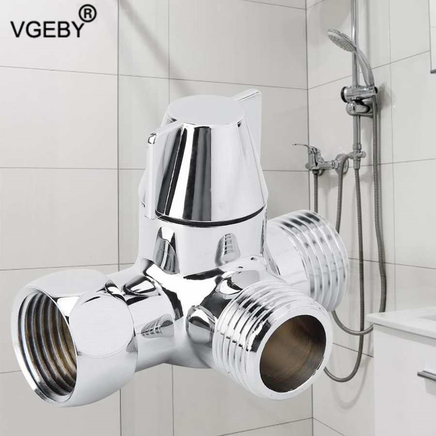G1/2 &quot; bruser tre-vejs omleder t-formet adapter justerbar vand omskifter ventil toilet bidet vand udskiller vandhane splitter
