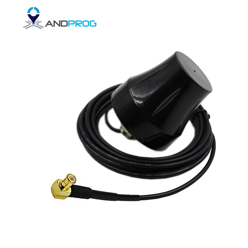 right angle MCX male GPS antennas,1575.42MHz waterproof GPS round antenna with 3 meters cable