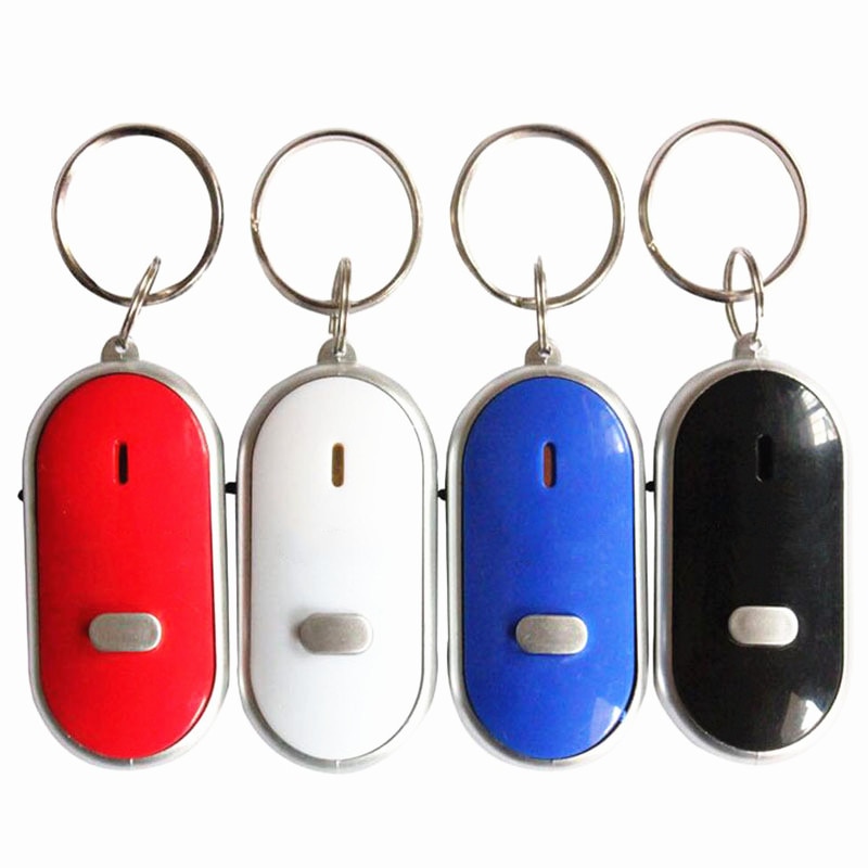 Smart Draadloze Anti-verloren Sleutelhanger Fluitje Flash Remote Kid Tas Portemonnee Key Finder Locator Alarm Herinnering Telefoon Vinden Anti-Diefstal