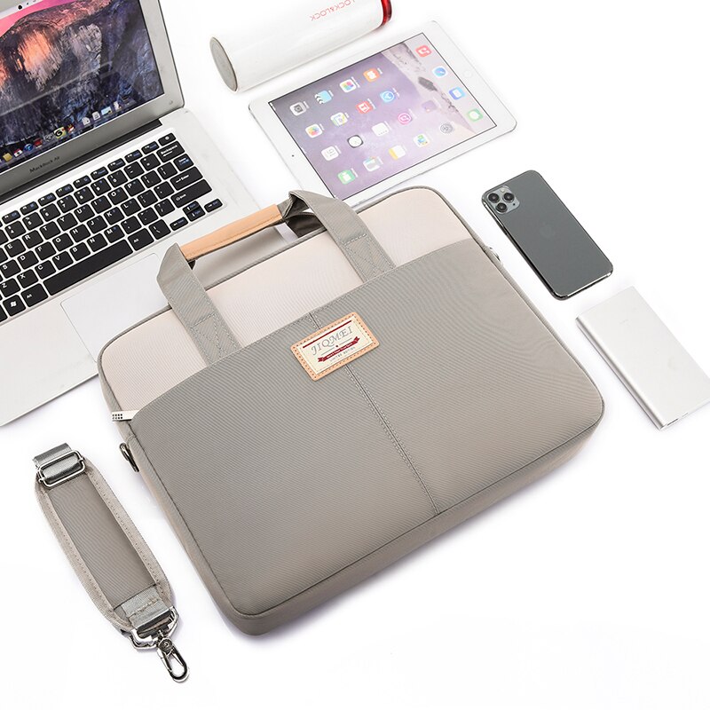 Pokrowiec na laptopa odporny na wstrząsy wodoodporny 13.3 14 15.6 Cal etui na laptopa do Macbook Pro Air 13 15 torebka na ramię teczka komputerowa: GRAY / For 13.3-14 inch