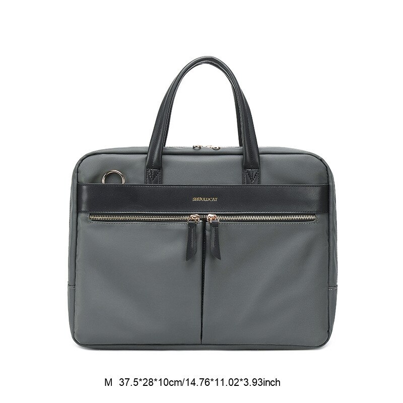 OYIXINGER Women&#39;s Briefcase Business Tote Messenger Bags For Female A4 Document Storage 13 14 15 Inch Laptop Bag For Macbook Hp: Gray m