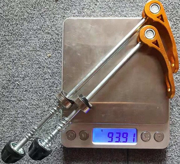 Adaptateur de vélo à dégagement rapide, 1 paire de brochettes de moyeu de roue avant et arrière, axe de vélo de route en aluminium ultraléger à dégagement rapide