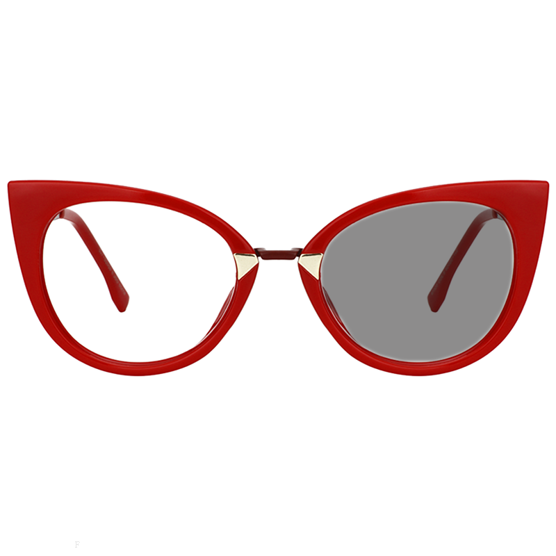 Zon Meekleurende Zonnebril Vrouwen Progressieve Multifocale Leesbril Rode Retro Kat Frame Buurt Ver Sight Dioptrie Eyewear Fml