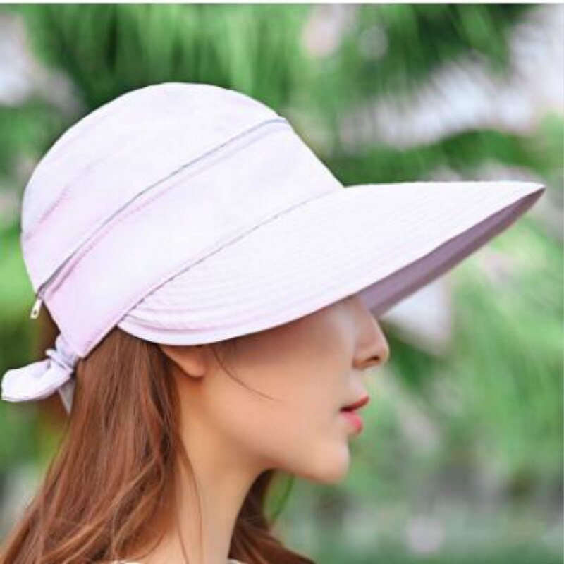 Viseras de verano de primavera a la , gorras plegables de ala ancha para el sol, sombreros de playa removibles para mujeres, sombrero femenino Femae Panamá
