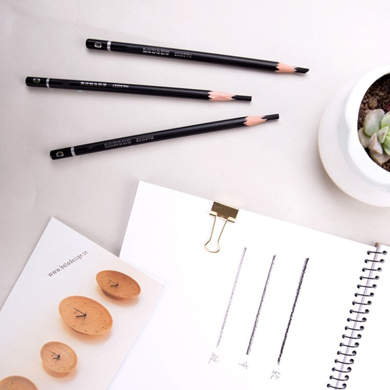 12 Pcs/Set Sketching Charcoal Drawing Pencil Set Wood Art Supplies Sketch Charcoal Pencils Art Painting X3UE