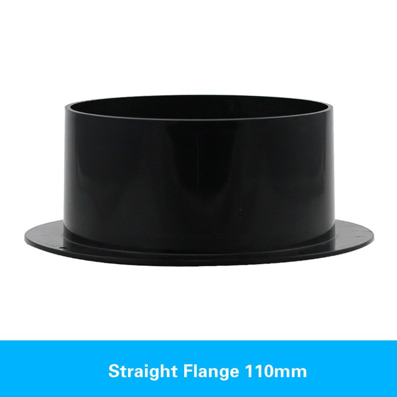 Emhætte flange adapter køkken luft udluftning 100mm 110mm 125mm 150mm skot flange stik abs plast væg lige flange: 110mm