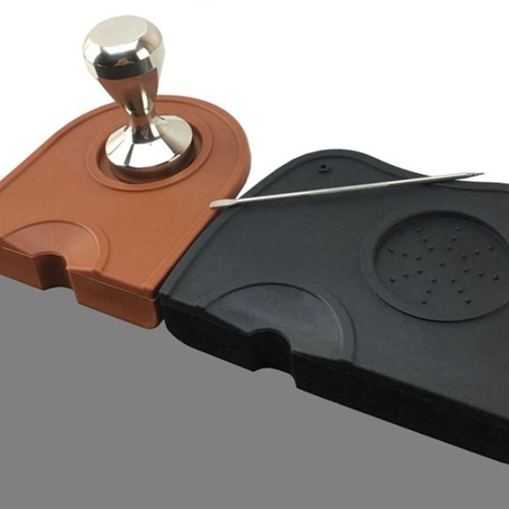 Anti-skli matte espresso latte art penn tamper tamping holder pad slipe matte hjørnematte barista kaffe te bar verktøy