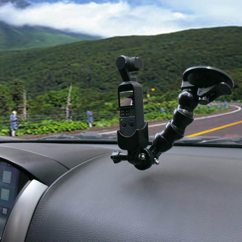 Suction Cup Car Glass Sucker Mount Holder Camera Adapter Driving Recorder Ball Head Tripods for DJI OSMO Pocket Handheld Gimbal