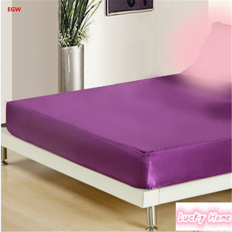 150*200*25 cm diepe zijde matrashoes artifical zijde hoeslaken elastische rubber bed cover zomer kussen cover beddengoed thuis: purple