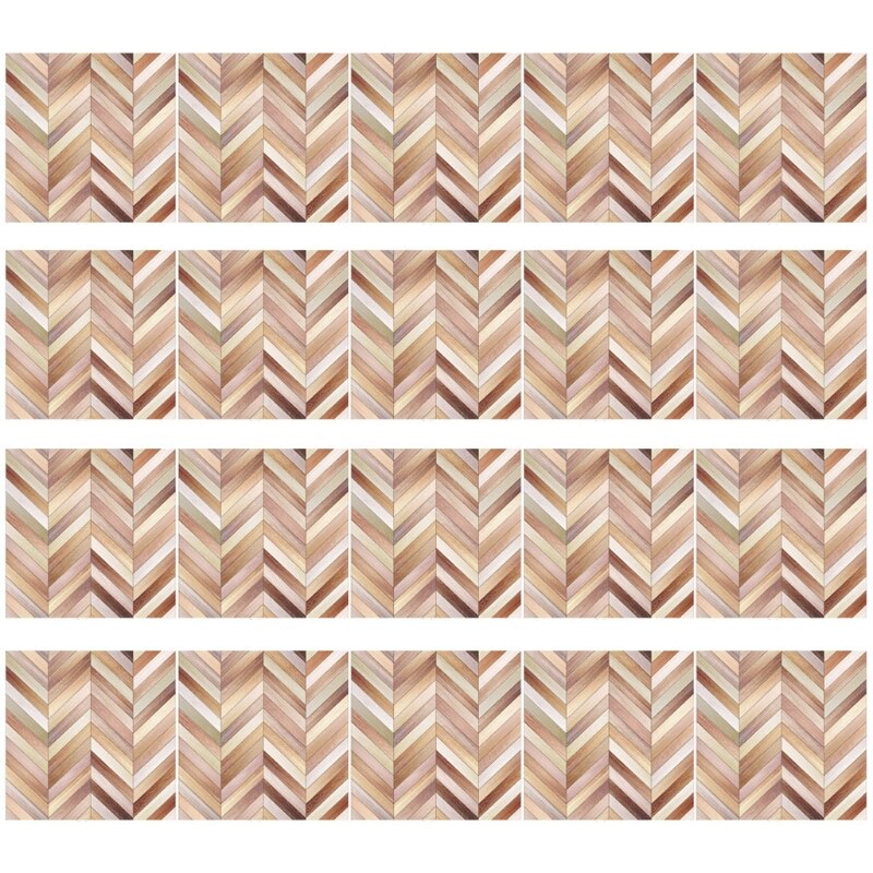 20pcs Imitation Wood Grain 3D Tile Floor Wall Stickers DIY Self Adhesive Kitchen