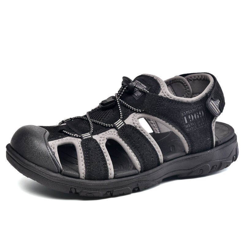 Sandalia de cuero sandalias hombre rasteira ete erkek sandalia hombre uomo para verano playa zandalias sandalias da hombres cuero plano