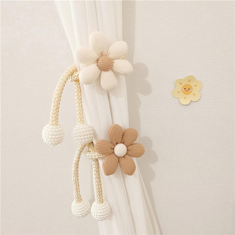 2/4 Stuks 3D Bloem Gordijn Banden Auto Gordijn Banden Gordijn Magnetische Bal Tie Touw Bundel Touw Thuis/kamer Decoratie