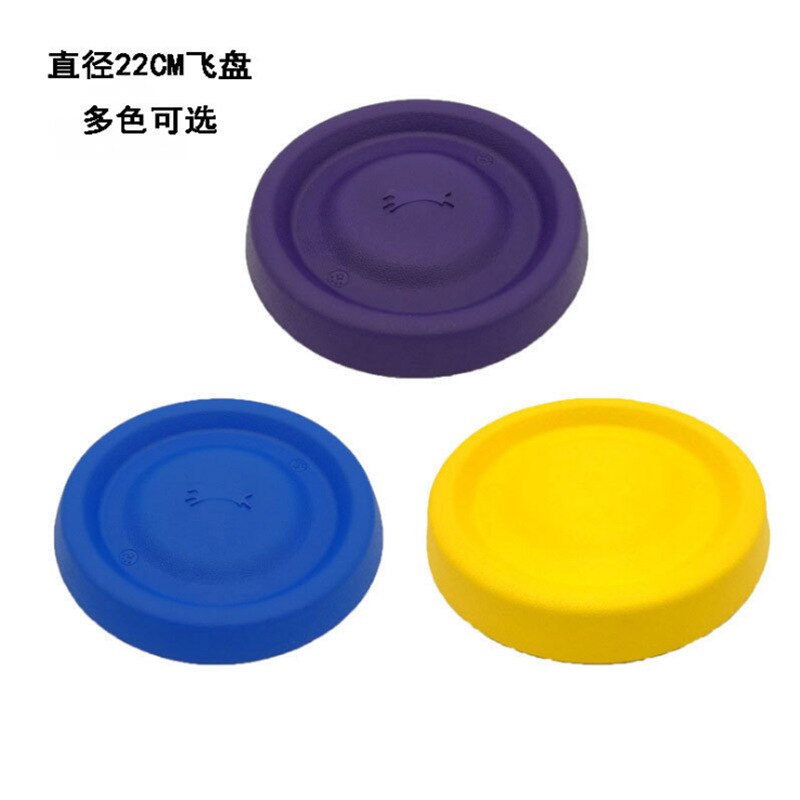 Hundeleker gummi trening ball bite morsom valp tyggeleker leke solid med tau hund kjæledyr forsyninger godteri farger: 22cm frisbee