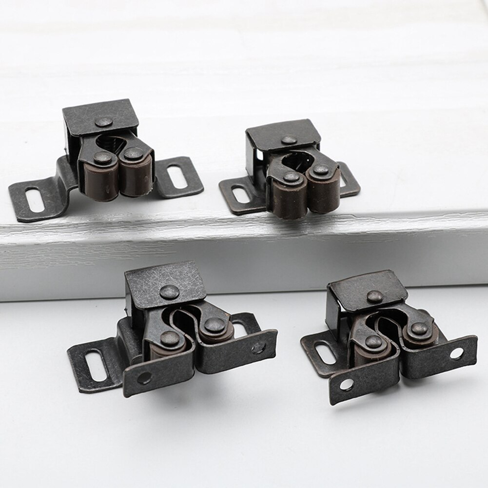 10Pcs Home Door Cabinet Stopper Cupboard Furniture Roller Catchs Durable Metal Catches Roller Latch Stable To Install