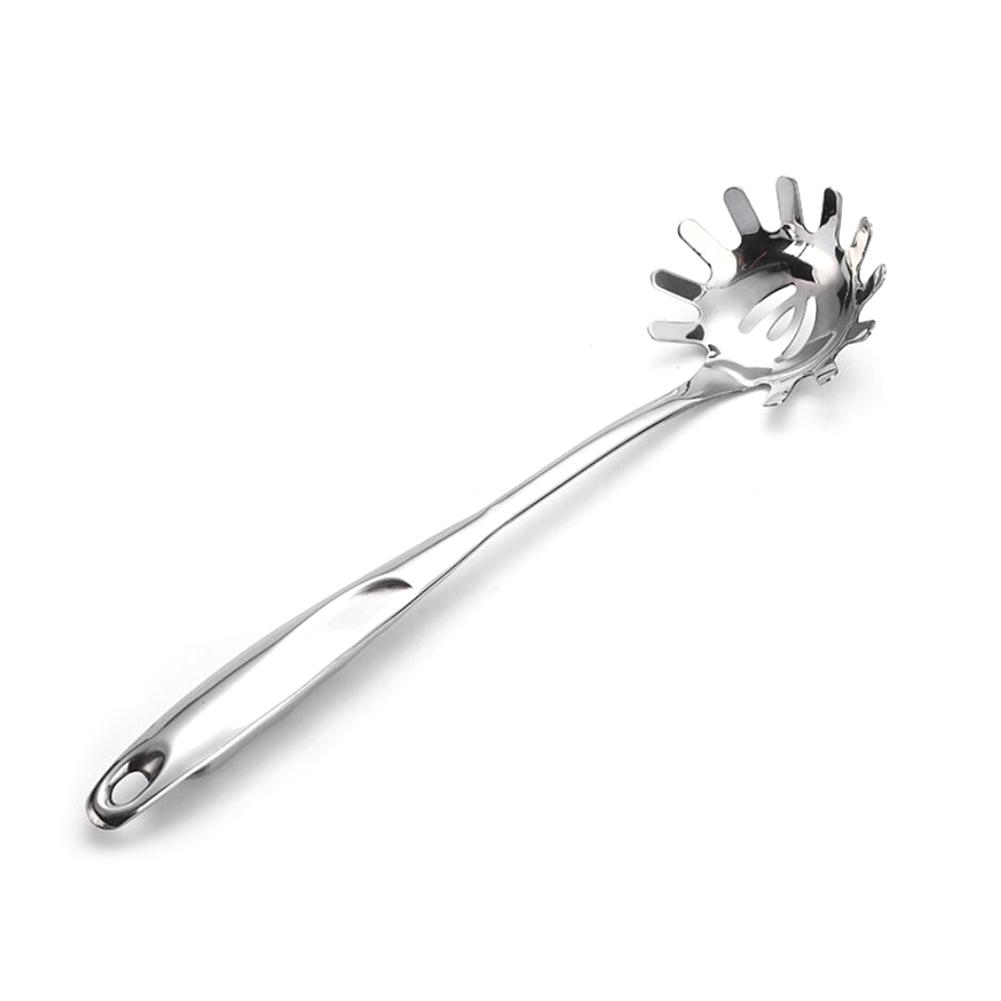 Pasta Server Durable Stainless Steel Pasta Spoon Server with Ergonomic Handle Heat Resistant Kitchen Spaghetti Server #CW
