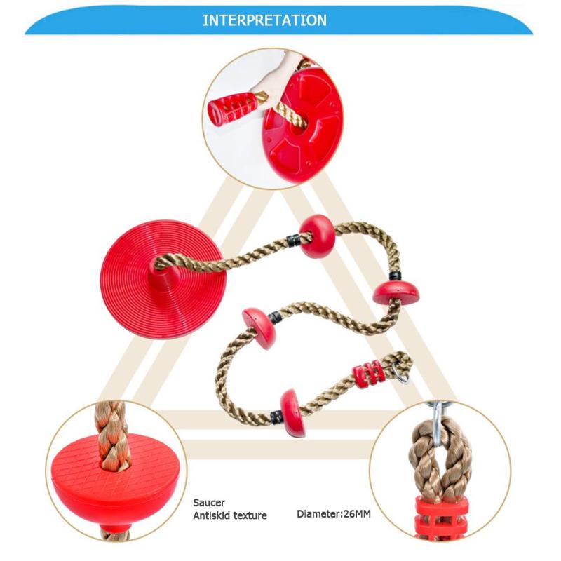 Huśtawka tarczowa wspinaczka liny z platformami i dżungla siłownia huśtawka zestaw akcesoria dzieci podwórko huśtawka ogrodowa zabawki robić gier