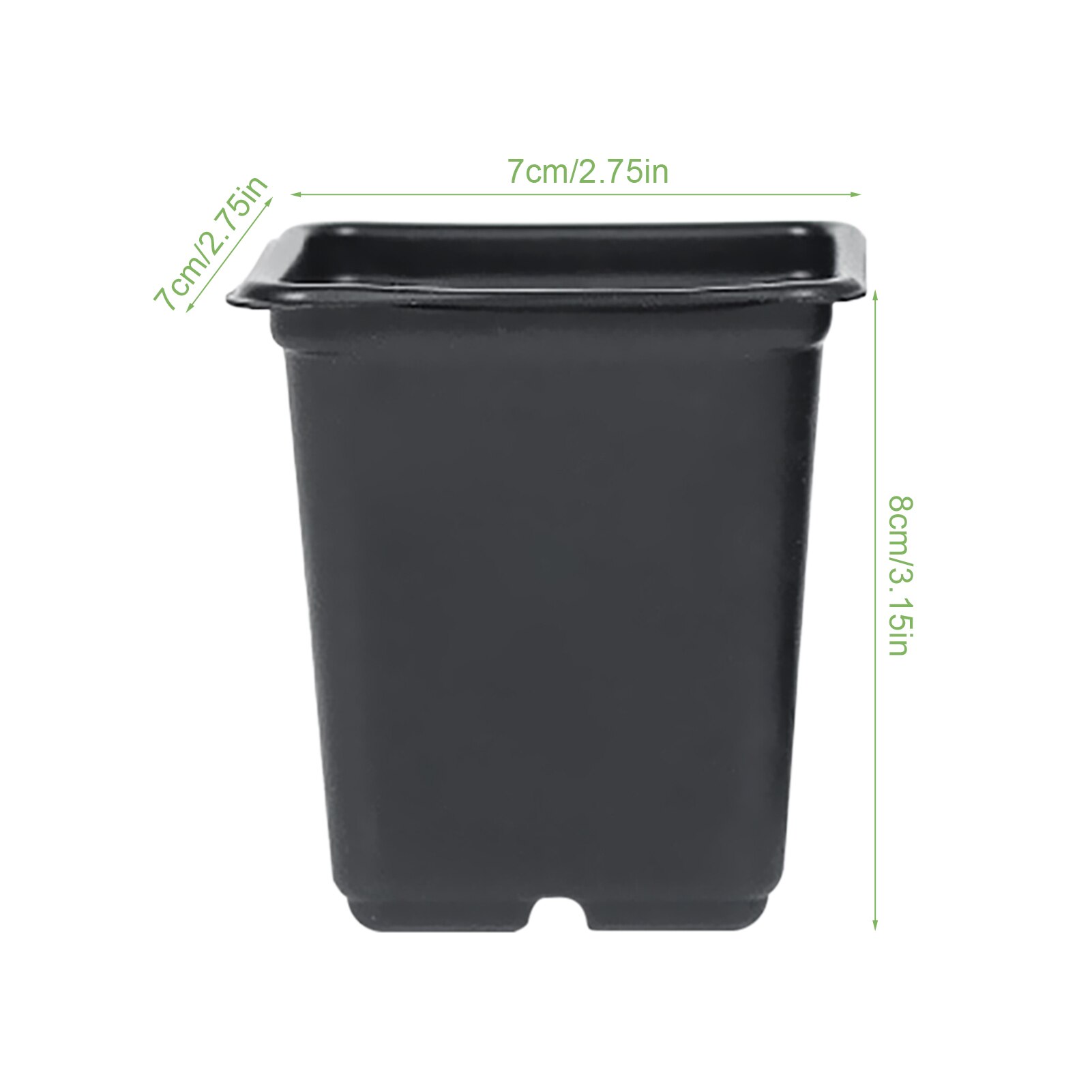 12/15pcs Square Plastic Black Color Flower Pots Garden Planters Small Square for Succulent plants vegetable 35a