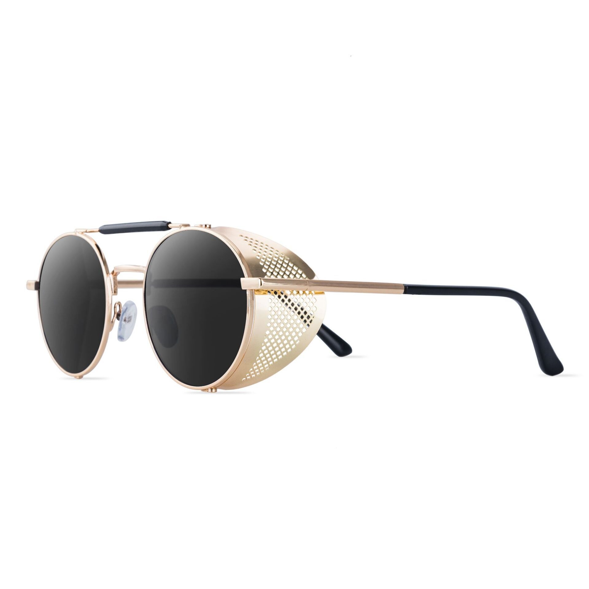 Grappige Ronde Steampunk Zon Glassses Retro Classic Metal Punk Bril Voor Vrouwen Mannen