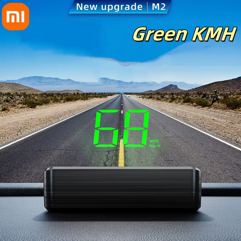 Xiaomi hud head-up-display auto-gps digitaler tachometer universal-geschwindigkeits-windschutzscheibenprojektor plug&play auto-elektronikgeräte: Grün