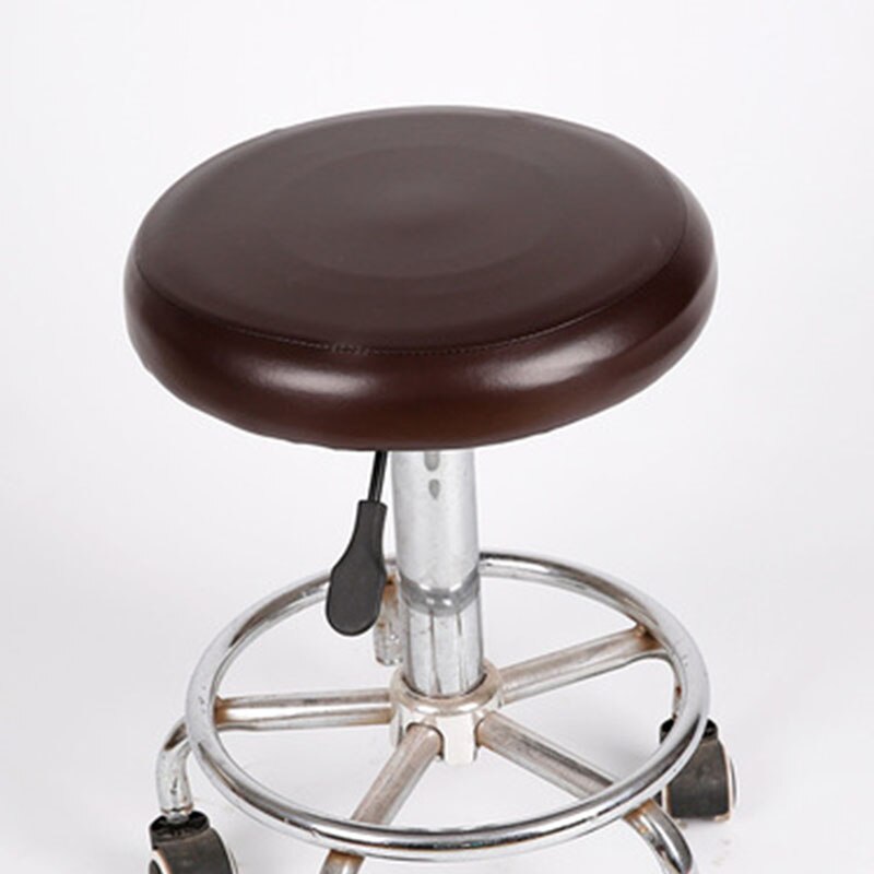 Housse de chaise en cuir PU, couvre-tabouret de Bar rond, en tissu coton, pour dentiste, Salon de beauté