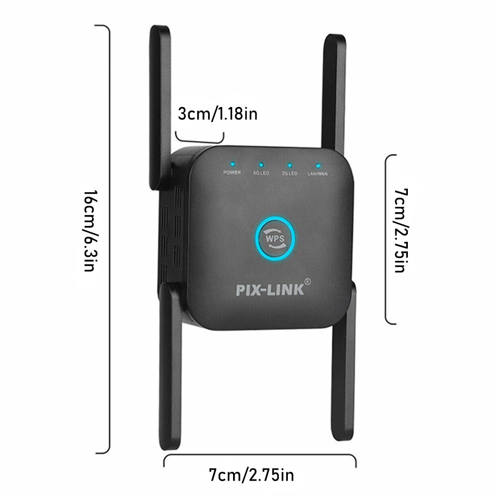 Bezprzewodowy wzmacniacz sygnału WiFi wzmacniacz sygnału Wi-Fi 1200 mb/s wzmacniacz Wi-Fi daleki zasięg wzmacniacz sygnału Wifi podwójny anteny zewnętrzne daleki zasięg