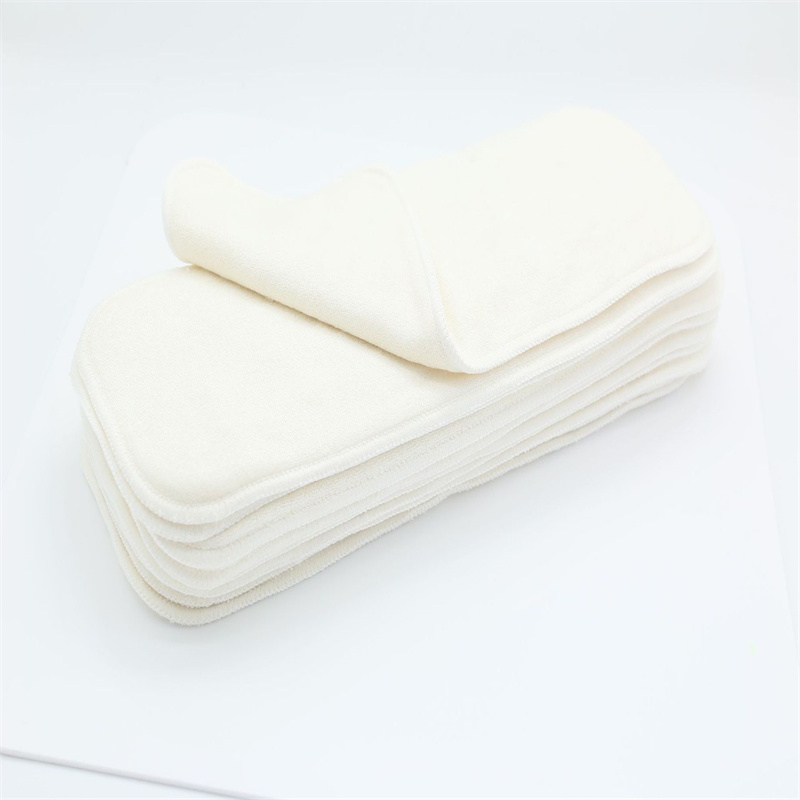 Baby 2+2 Bamboo Cotton Pad Soft Breathable Absorbent Diapers Washable Infant Toddler Baby Sleeping Leak-proof Diaper Pads
