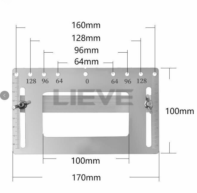 1Set Handle Hole Locator Door Knob and Pull Installation Jig and Shelf Pin Jig Boring Hole Drill Guide Stainless Steel
