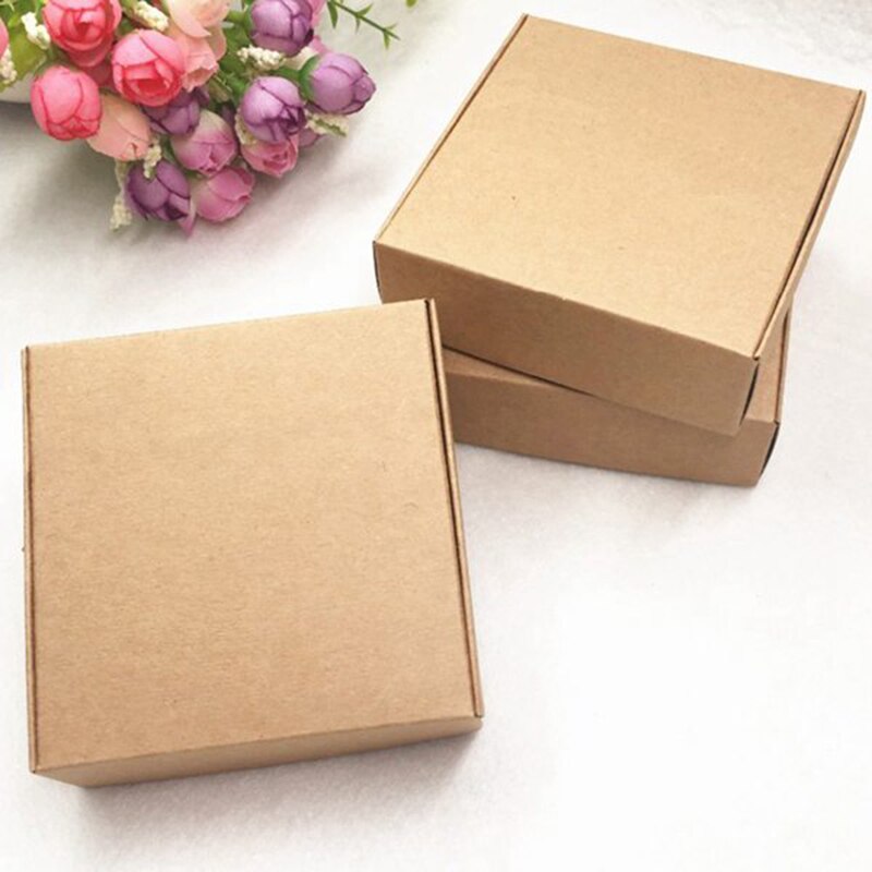 100 x /Lot Small Kraft Paper Box Cardboard Handmade Soap Box Craft Paper Box Packaging Jewelry Box