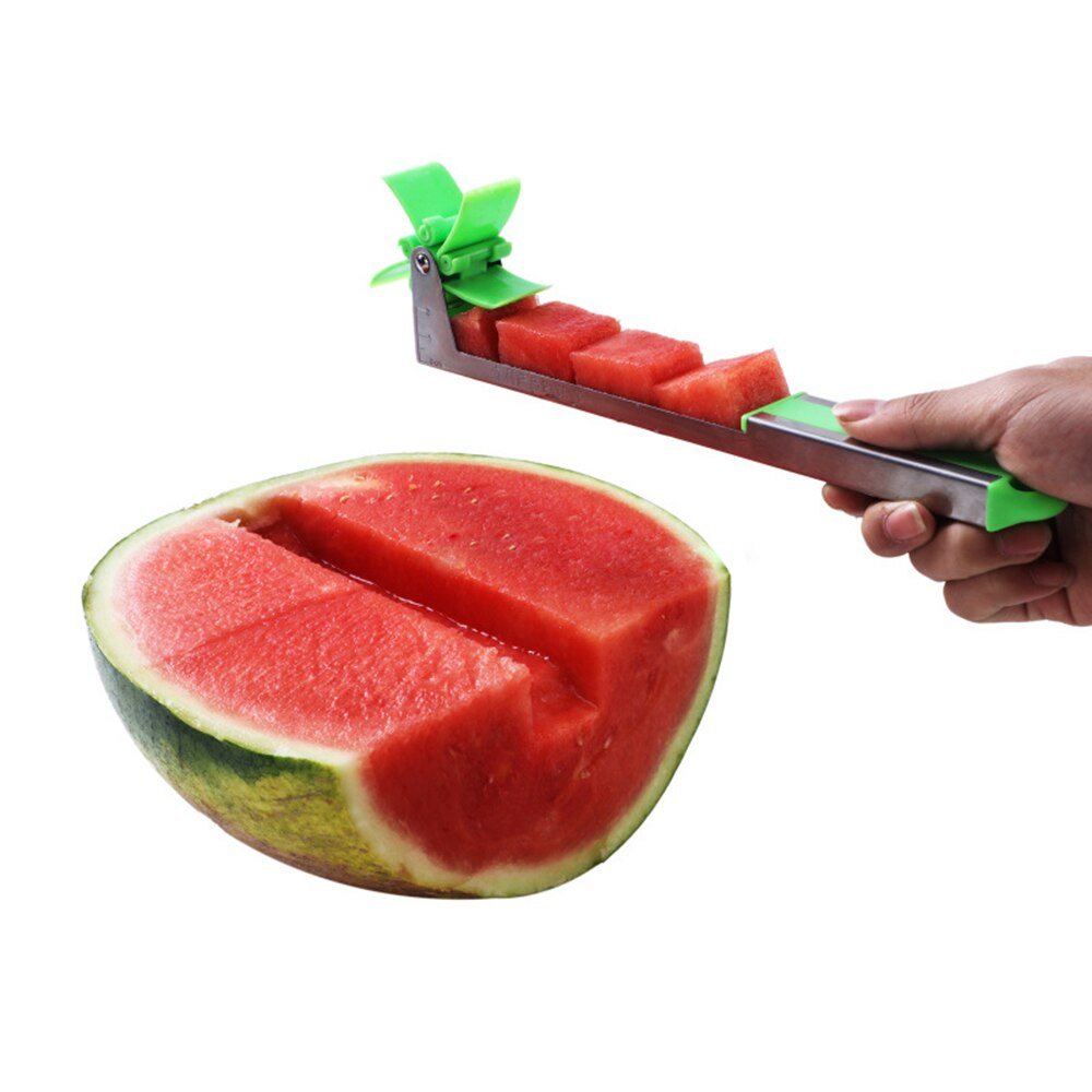 Watermeloen Slicer Cutter Tang Rvs Fruit Meloen Cutter Cut Fruit Tool Draagbare Keuken Gereedschap Roestvrij Staal