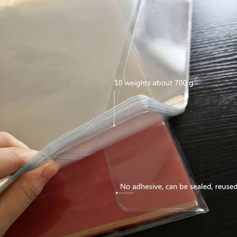 OOTDTY 10Pcs/Bag PVC Double-sided Record Protective Sleeves Flat Open Top Bag Cover for 12'' Double LP 2LP Vinyl Records