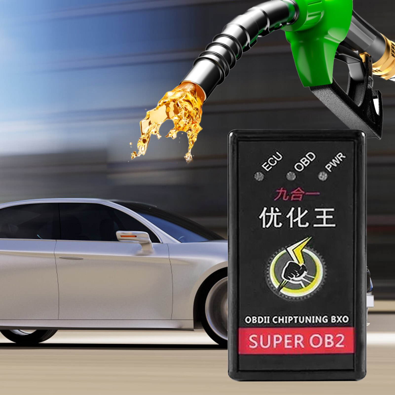 Caja de ajuste de Chip de rendimiento ECO OBD2, Ahorrador de combustible para coche, más potencia, par Nitro OBD 2 ECOOBD2, ahorro de Gas diésel, benzina
