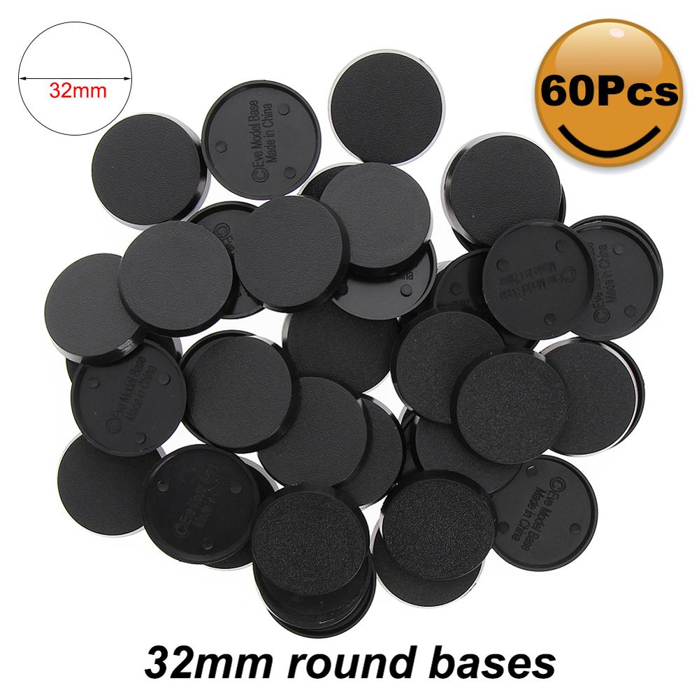 MB432 40pcs/60pcs/100pcs 32mm Plastic Bases Table Games Model Bases 32mm Round Bases: 60pcs