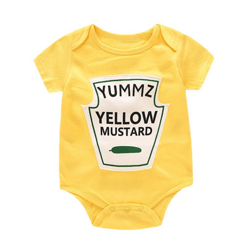Baby Strampler Zwillinge Jungen Mädchen Strampler Nette Gemüse drucken Strampler für Neugeborene Baumwolle Strampler Baby Kostüm: Gold / 12m