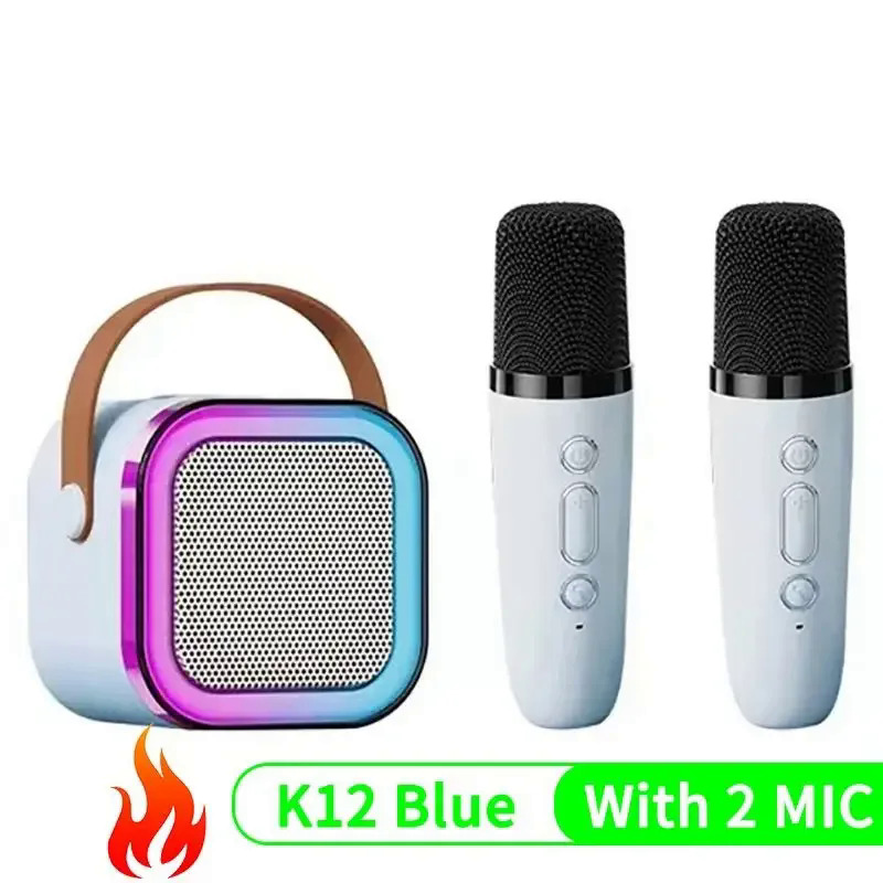 K12 Draadloze Karaoke Machine draagbare Mini Microfoons Bluetooth5.3 Luidspreker voor Kind RGB Licht Audio Thuis KTV Kids Kerstcadeaus: GRIJS