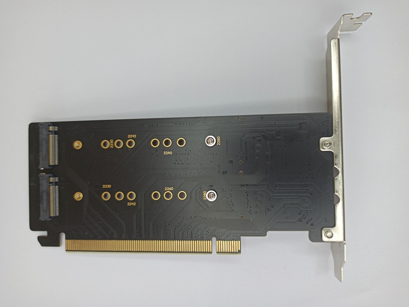 De Adapter Kaart Pci-E 16X Om 4P Nvme Ssd Ondersteuning Raido, pci-E 16X Om 4 Stuks M.2 (Pcie Protocol)