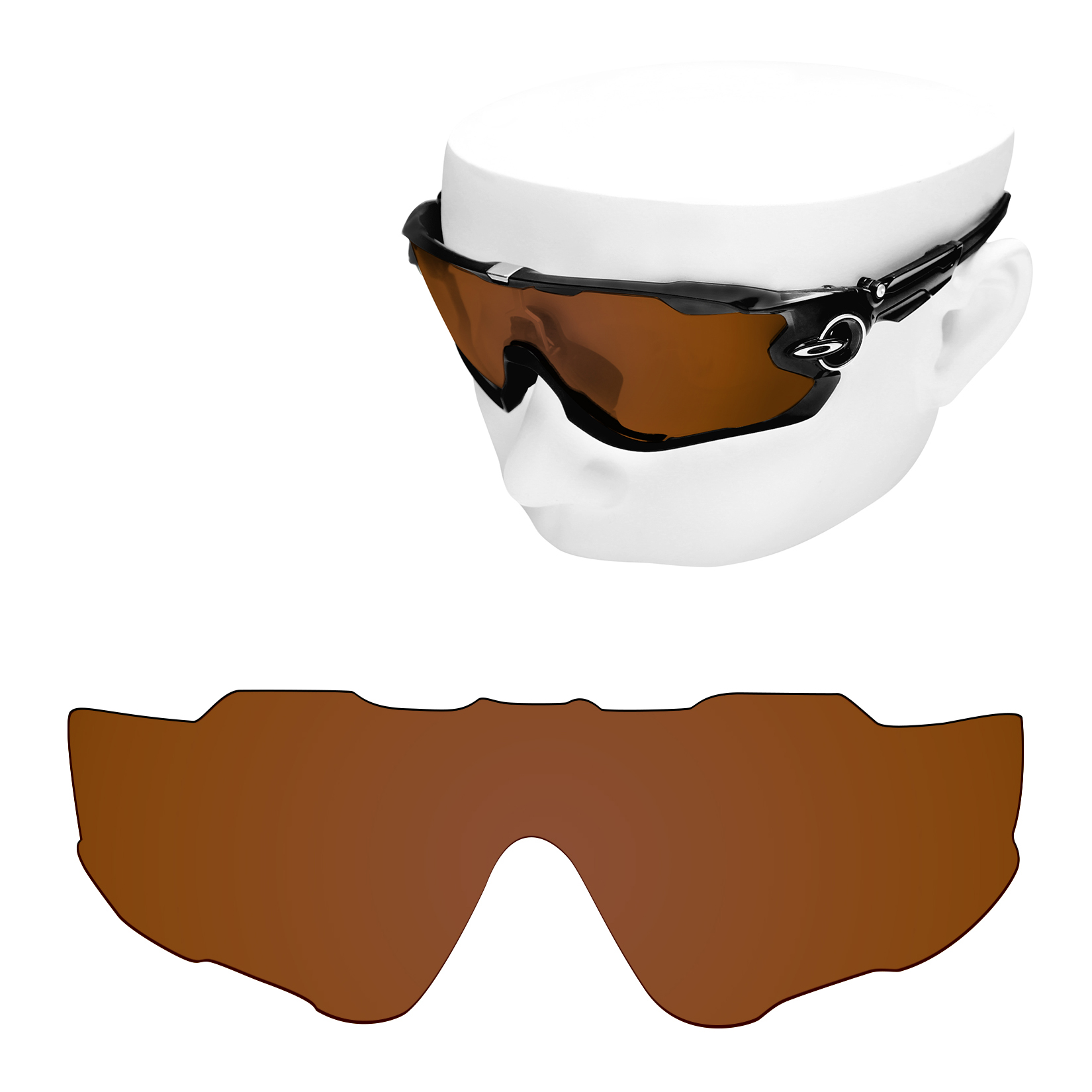 Reemplazos de lentes polarizadas OOWLIT para gafas de sol Oakley Jawbreaker OO9290: multicolor (solo lentes)
