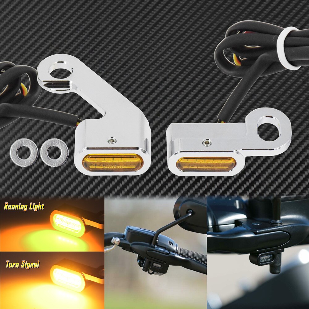 2X Motorcycle Amber LED Turn Signal Indicator Running Light For Harley Touring Electra Glide Road Glide 09-17 Softail Slim FLS: Turn Signal Light B