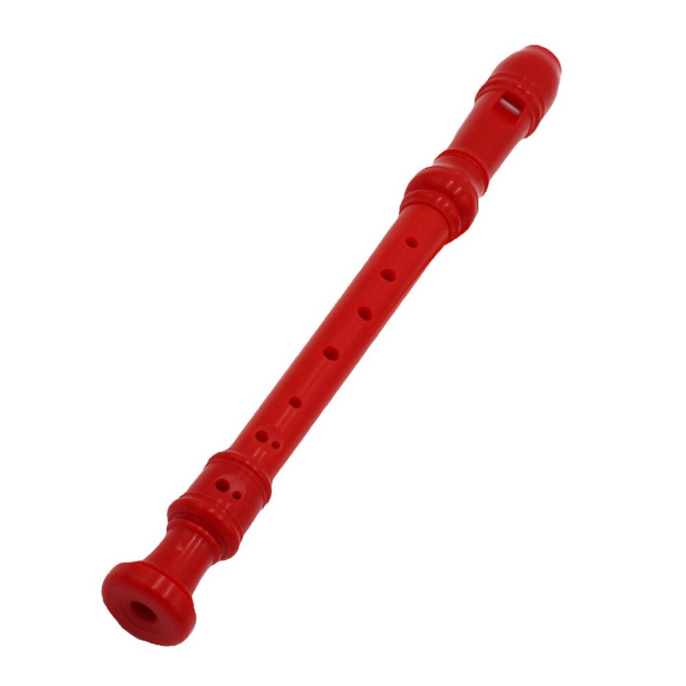 8-Hole Plastic Clarinet Soprano Recorder Kids Beginners Musical Instrument: Red