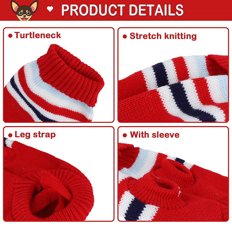 Chandails à rayures pour chiens, tricot d'hiver pour animaux de compagnie, pour chiens de taille moyenne et grande, vêtements de noël pour grands chiens, pulls Labrador, Costume