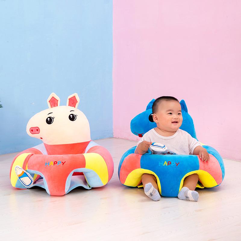 Cute cartoon baby sofa cover learning to sit seat nursing chair cover child baby sofa skin baby baby seat sofa cotton-free