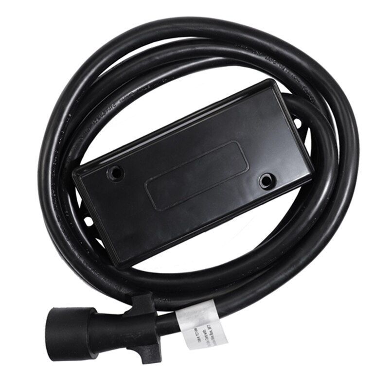 Heavy Duty 7 Way Plug Inline Trailer Cord With 7 Gang Junction Box - 8 Feet,Weatherproof