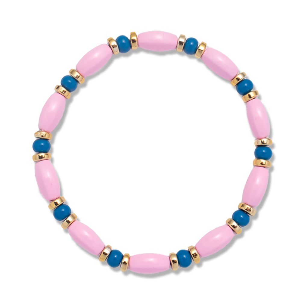 2022 nuovo Design perline colorate bracciali elastici braccialetti fatti a mano con perline Color arcobaleno bohémien per gioielli con perline da donna