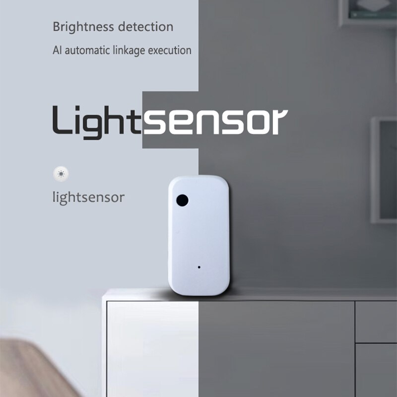 Tuya Smart WIFI Light Illuminance Sensor Smart Home Lux Sensor Wi-Fi Work With Alexa Google Home